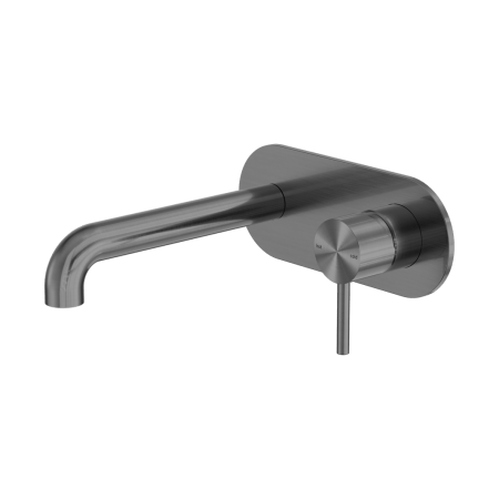 ZEN SS316L WALL MOUNT BATHROOM FAUCET WALL BASIN/BATH MIXER 185/230MM SPOUT GRAPHITE