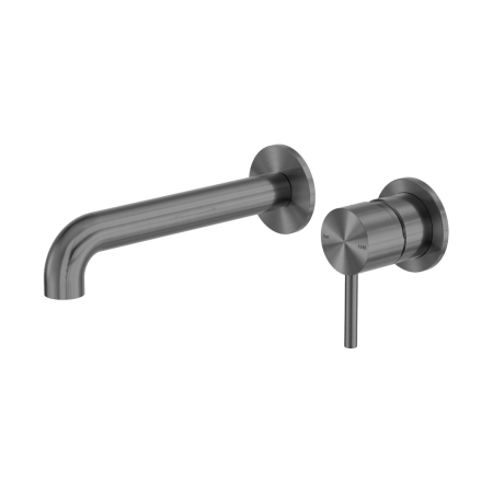 ZEN SS316L WALL BASIN/BATH MIXER SEPARATE BACK PLATE WALL MOUNT BATHROOM FAUCET 185/230MM SPOUT GRAPHITE