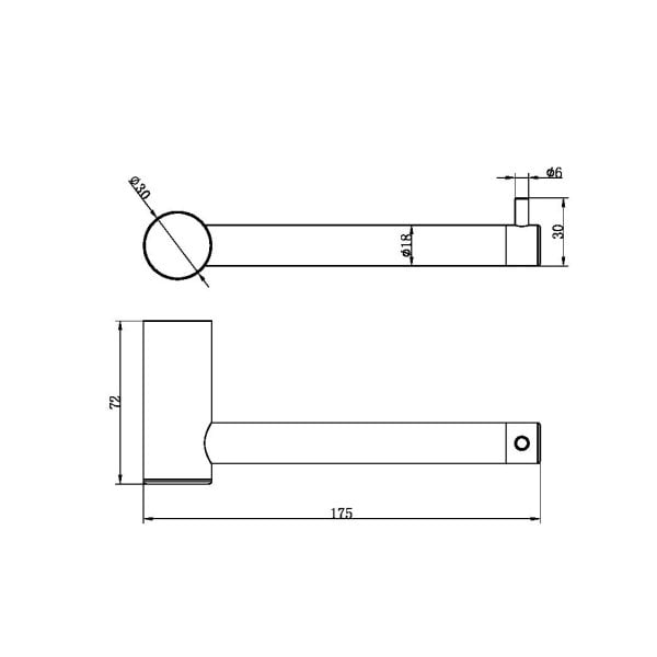 ZEN SS316L TOILET ROLL HOLDER TOILET PAPER HOLDER GRAPHITE (NR1686GR)