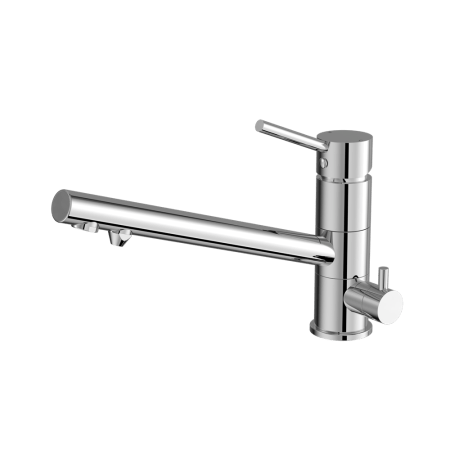 DOLCE THREE-WAY KITCHEN MIXER KITCHEN SINK FAUCET WITH 2 HANDLE 3 IN 1 WATER FILTER PURIFIER CHROME (NR250807gCH)