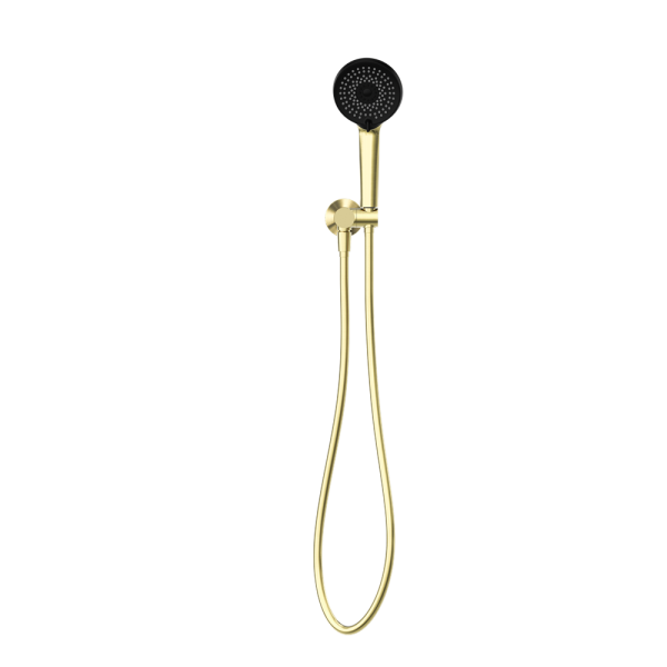 PROJECT ROUND SHOWER ON BRACKET HANDHELD SHOWER HEAD BRUSHED GOLD (NR320BG)