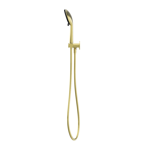 PROJECT ROUND SHOWER ON BRACKET HANDHELD SHOWER HEAD BRUSHED GOLD (NR320BG)