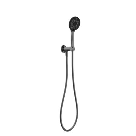 PROJECT ROUND SHOWER ON BRACKET HANDHELD SHOWER HEAD GUN METAL (NR320GM)