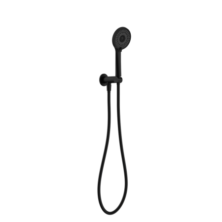 PROJECT ROUND SHOWER ON BRACKET HANDHELD SHOWER HEAD MATTE BLACK (NR320MB)