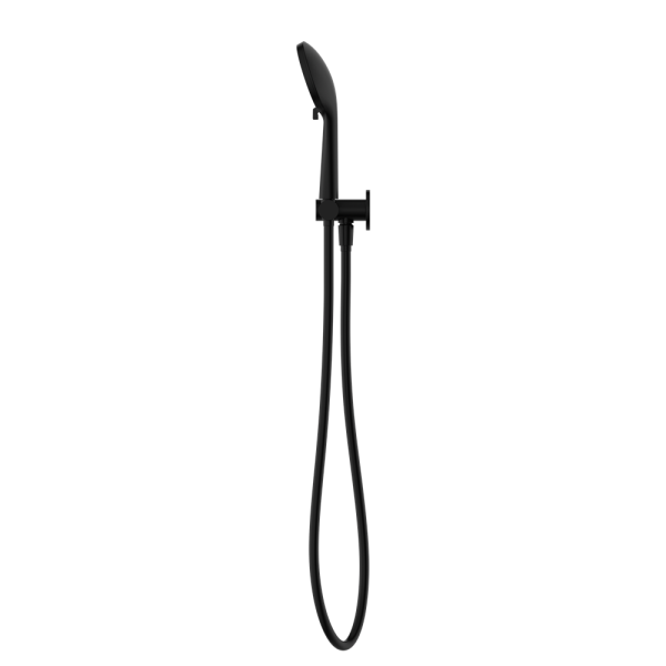 PROJECT ROUND SHOWER ON BRACKET HANDHELD SHOWER HEAD MATTE BLACK (NR320MB)