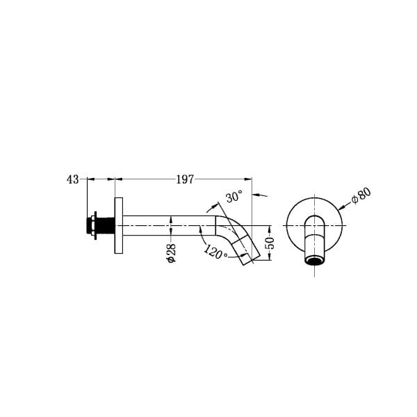 MECCA WALL MOUNT SENSOR AUTOMATIC TOUCHLESS BATHROOM FAUCETS 80MM PLATE BRUSHED NICKEL (NR405BN)