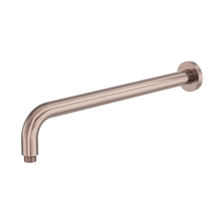 ZEN SS316L ROUND SHOWER ARM WITH FLANGE WALL MOUNTED SHOWER PIPE ARM EXTENSION ARM FOR FIXED SHOWER HEAD 400MM LENGTH BRUSHED BRONZE (NR509BZ)