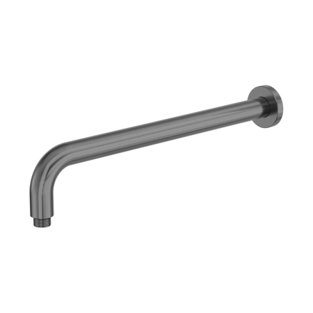 ZEN SS316L ROUND SHOWER ARM WITH FLANGE WALL MOUNTED SHOWER PIPE ARM EXTENSION ARM FOR FIXED SHOWER HEAD 400MM LENGTH GRAPHITE (NR509GR)