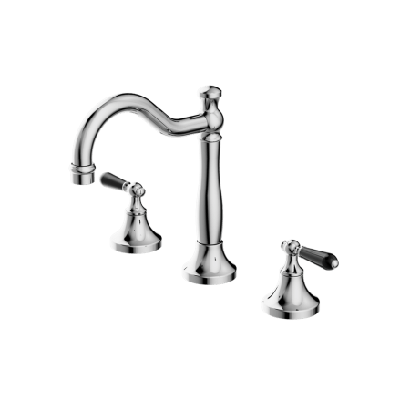 YORK BASIN SET WITH WHITE PORCELAIN LEVER BATHROOM SINK FAUCET CHROME (NR692102A03CH)