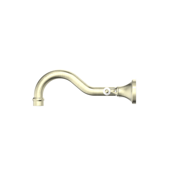 YORK WALL BASIN SET WITH WHITE PORCELAIN LEVER TUB FILLER FAUCET WALL MOUNTED 2 HANDLES BATHTUB FAUCETS AGED BRASS (NR692107A01AB)
