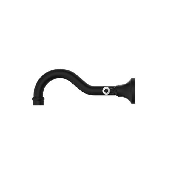 YORK WALL BASIN SET WITH WHITE PORCELAIN LEVER TUB FILLER FAUCET WALL MOUNTED 2 HANDLES BATHTUB FAUCETS MATTE BLACK (NR692107A01MB)