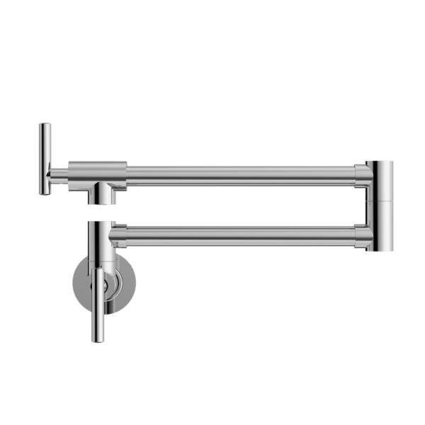 ZEN 316L STAINLESS STEEL WALL MOUNT STOVE FAUCET LEAD-FREE POT FILLER CHROME (NR162203CH)