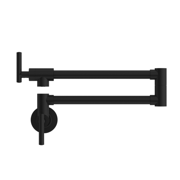 ZEN 316L STAINLESS STEEL WALL MOUNT STOVE FAUCET LEAD-FREE POT FILLER PVD BLACK (NR162203PB)