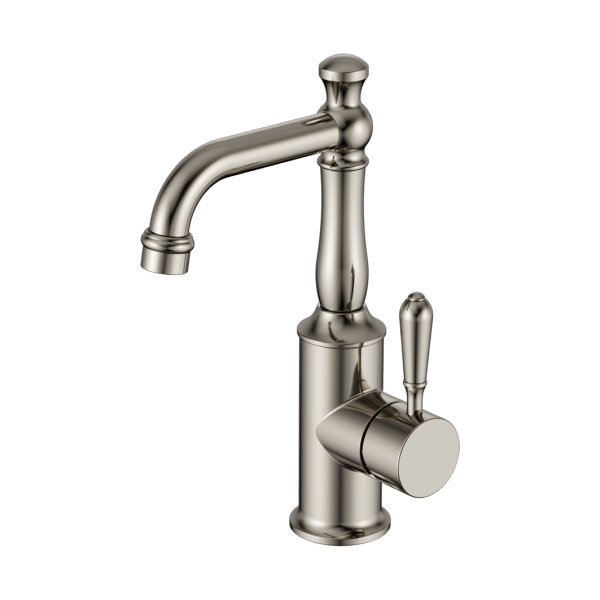 York Basin Mixer With Metal Lever Mixer Tap Faucet Single Handle Bathroom Faucet Polished Nickel (NR69210102PN)