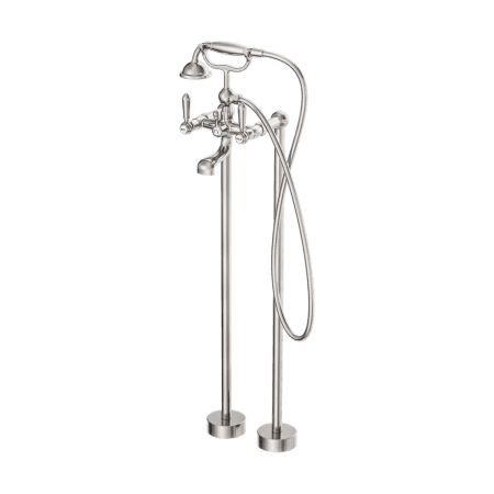 YORK FREESTANDING BATH SET WITH METAL HAND SHOWER SET BATHROOM TUB FAUCETS WITH HAND SHOWER Brushed Nickel (NR692103a02BN)