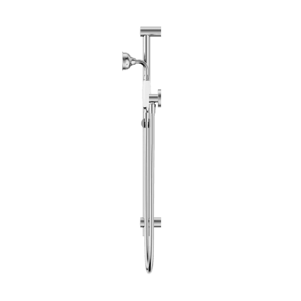 YORK SHOWER RAIL WITH WHITE PORCELAIN HAND SHOWER SET CHROME (NR692105A01CH)