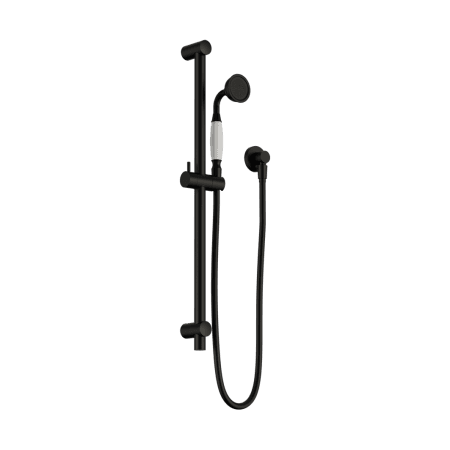 YORK SHOWER RAIL WITH WHITE PORCELAIN HAND SHOWER SET MATTE BLACK (NR692105A01MB)