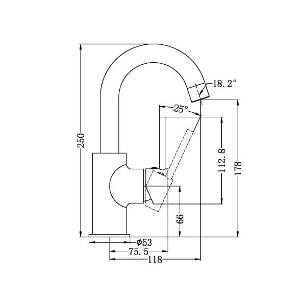DOLCE BASIN MIXER BATHROOM FAUCETS CHROME (NR25080701CH)