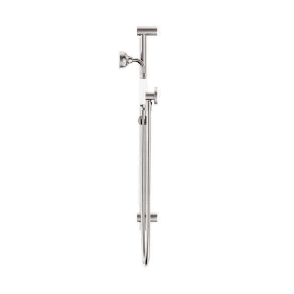 YORK SHOWER RAIL WITH WHITE PORCELAIN HAND SHOWER SET Brushed Nickel (NR692105A01BN)