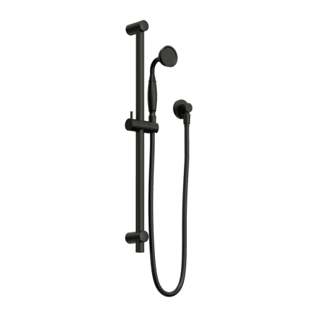YORK SHOWER RAIL WITH METAL PORCELAIN HAND SHOWER SET Matte Black (NR692105A02MB)