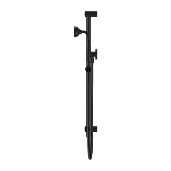YORK SHOWER RAIL WITH METAL PORCELAIN HAND SHOWER SET Matte Black (NR692105A02MB)