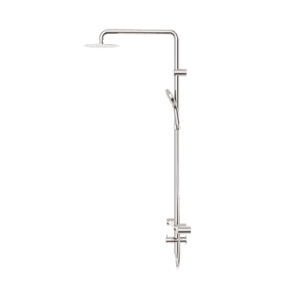 Mecca Care 32mm T Bar Grab Rail 1100x750mm Twin Shower Set Brushed Nickel (NRCS008BN)