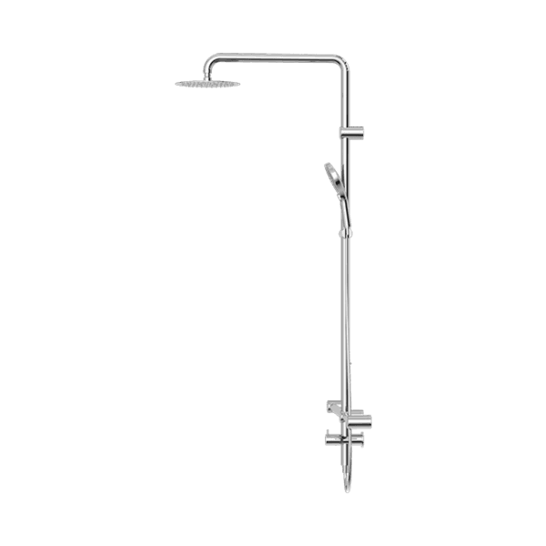 Mecca Care 32mm T Bar Grab Rail 1100x750mm Twin Shower Set Chrome (NRCS008CH)