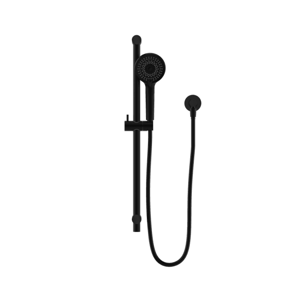 Round Metal Project Shower Rail Matte Black (NR319MB)