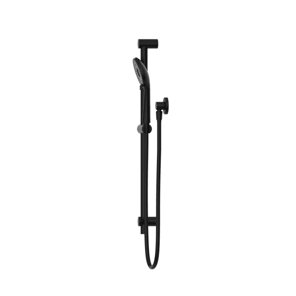 Round Metal Project Shower Rail Matte Black (NR319MB)