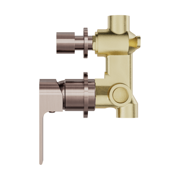 BIANCA SHOWER MIXER WITH DIVERTOR SEPARATE PLATE BRUSHED BRONZE (NR321511gBZ)