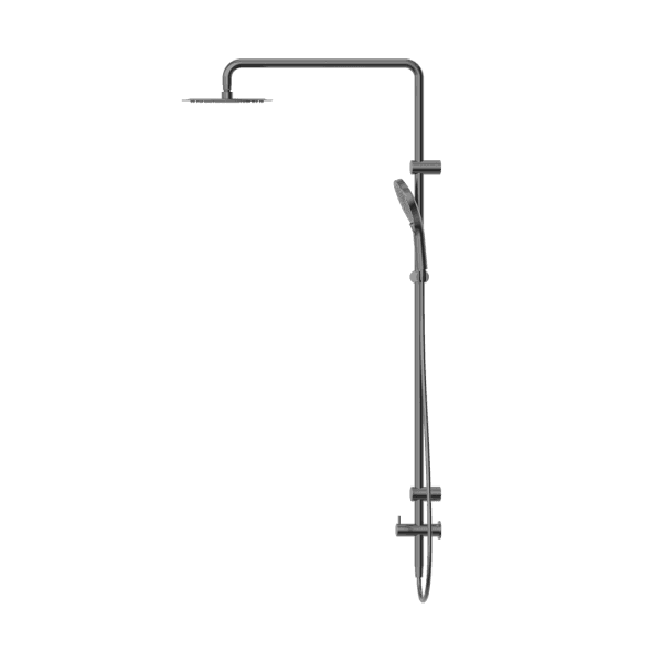Mecca Care 25mm Grab Rail 900mm Twin Shower Set Gun Metal (NRCS007GM)