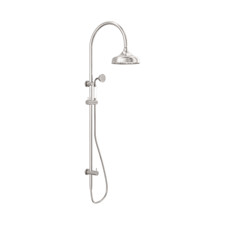 York Twin Shower With White Porcelain Hand Shower Brushed Nickel (NR69210501BN)