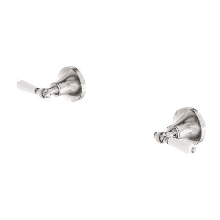 York Wall Top Assemblies With White Porcelain Lever Brushed Nickel (NR692109b01BN)