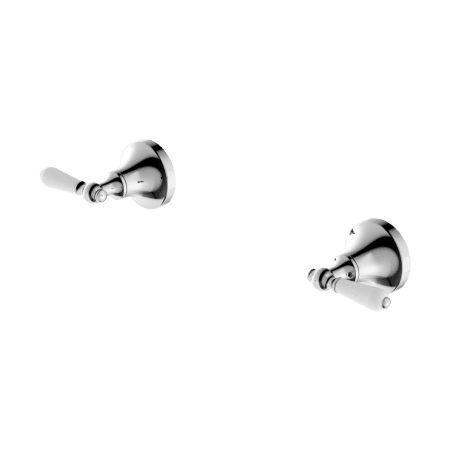 YORK WALL TOP ASSEMBLIES WITH WHITE PORCELAIN LEVER CHROME (NR692109b01CH)