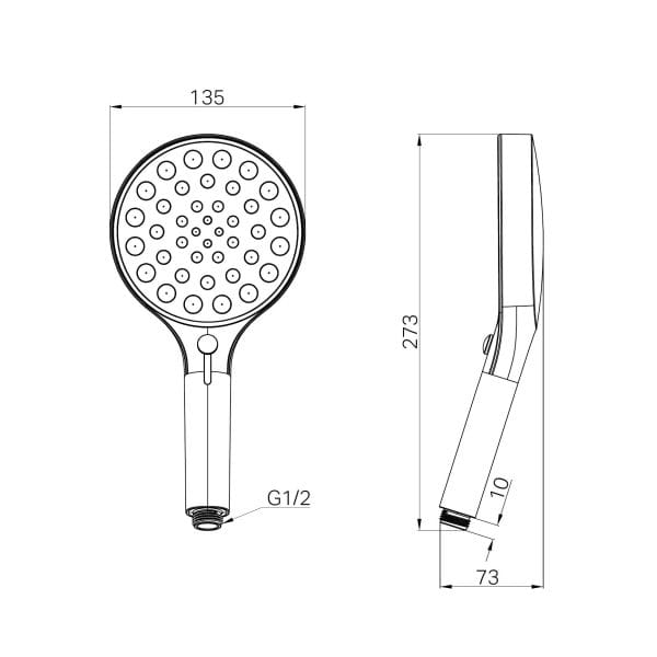 SERENITY HAND SHOWER CHROME (24D003CH)