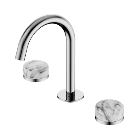SERENITY BASIN SET ARC SPOUT WITH ARABESCATO CORCHIA HANDLE CHROME (24D014CH)
