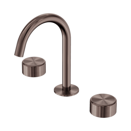 SERENITY BASIN SET ARC SPOUT WITH METAL HANDLE BRUSHED BRONZE (24D016BZ)