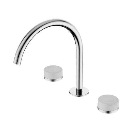 SERENITY BATH/KITCHEN SET ARC SPOUT WITH CARRARA HANDLE CHROME (24D017CH)