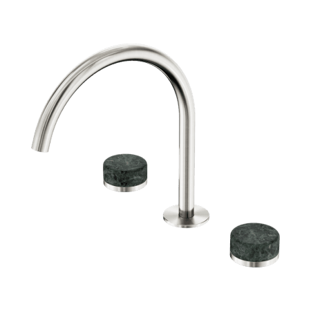 SERENITY BATH/KITCHEN SET ARC SPOUT WITH VERDE ALPI HANDLE BRUSHED NICKEL (24D018BN)