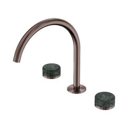 SERENITY BATH/KITCHEN SET ARC SPOUT WITH VERDE ALPI HANDLE BRUSHED BRONZE (24D018BZ)