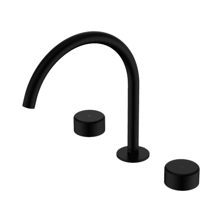 SERENITY BATH/KITCHEN SET ARC SPOUT WITH METAL HANDLE MATTE BLACK (24D022MB)