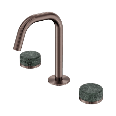 SERENITY BASIN SET EDGE SPOUT WITH VERDE ALPI HANDLE BRUSHED BRONZE (24D024BZ)