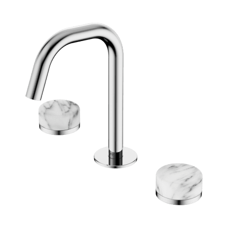 SERENITY BASIN SET EDGE SPOUT WITH ARABESCATO CORCHIA HANDLE CHROME (24D026CH)