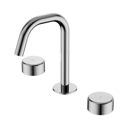SERENITY BASIN SET EDGE SPOUT WITH METAL HANDLE CHROME (24D028CH)