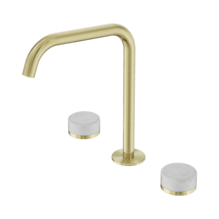 SERENITY BATH/KITCHEN SET EDGE SPOUT WITH CARRARA HANDLE BRUSHED GOLD (24D029BG)