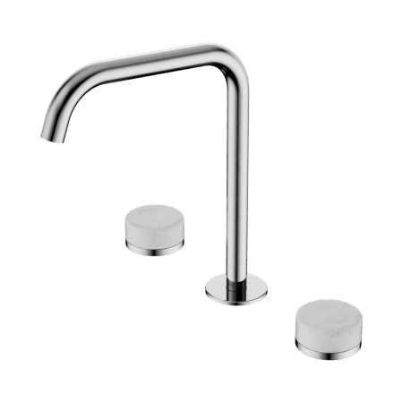 SERENITY BATH/KITCHEN SET EDGE SPOUT WITH CARRARA HANDLE CHROME (24D029CH)
