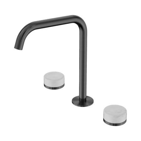 SERENITY BATH/KITCHEN SET EDGE SPOUT WITH CARRARA HANDLE GUN METAL (24D029GM)