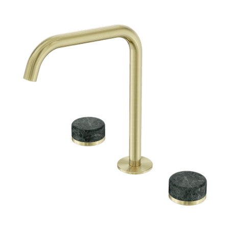 SERENITY BATH/KITCHEN SET EDGE SPOUT WITH VERDE ALPI HANDLE BRUSHED GOLD (24D030BG)