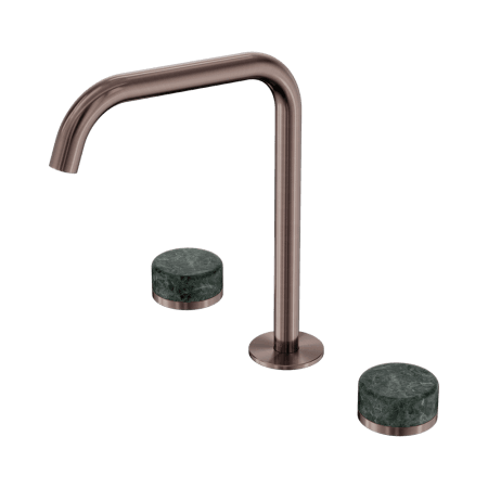 SERENITY BATH/KITCHEN SET EDGE SPOUT WITH VERDE ALPI HANDLE BRUSHED BRONZE (24D030BZ)