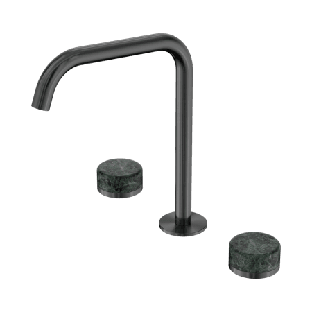 SERENITY BATH/KITCHEN SET EDGE SPOUT WITH VERDE ALPI HANDLE GUN METAL (24D030GM)
